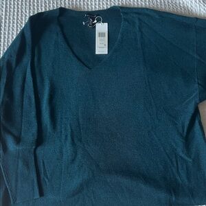 Eileen Fisher Women’s  V-Neck Sweater - Dark Teal. NWT - XL & L